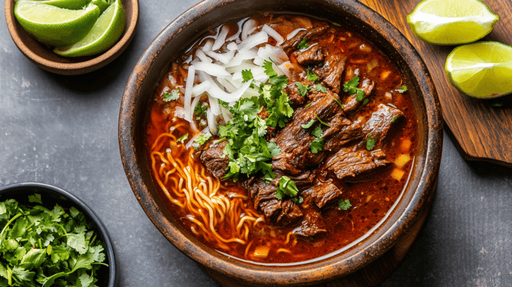 Noodle mexican-japanese fusion cuisine