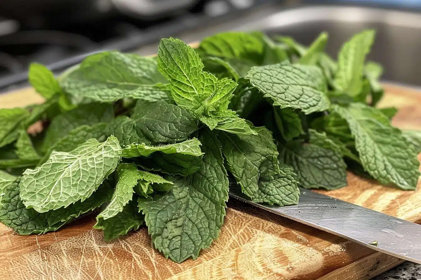 Mint-leaves-in-Aqua-Sculpt Mint brings cool flavor and tradition to Aqua Sculpt